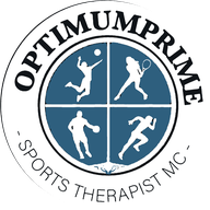 OptimumPrime Sports Therapist MC badge logo